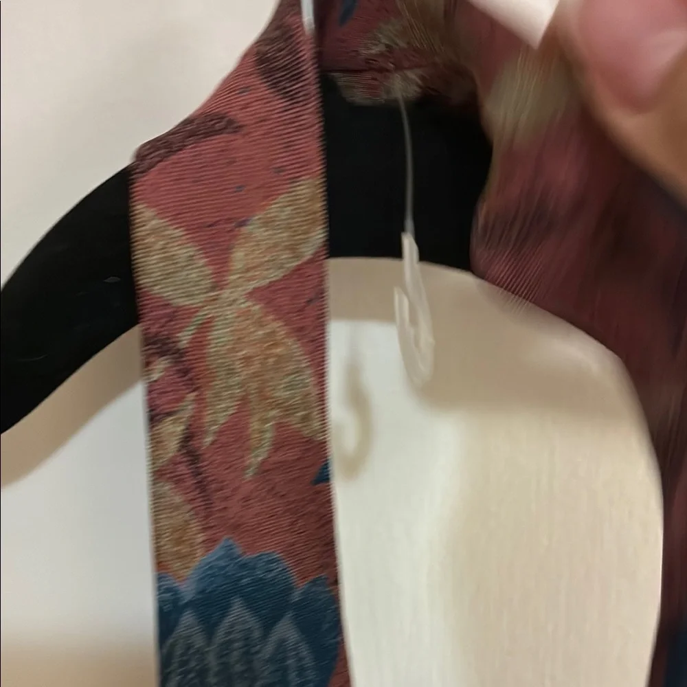 NWOT Vintage Oscar de la Renta Brown and Blue Paisley Tie